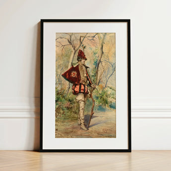 Archer - Casimiro Tomba Art Print / Canvas, 12x18’’ / 31x46cm / Black Frame / Matboard, Posters Prints & Visual Artwork, Toby Leon