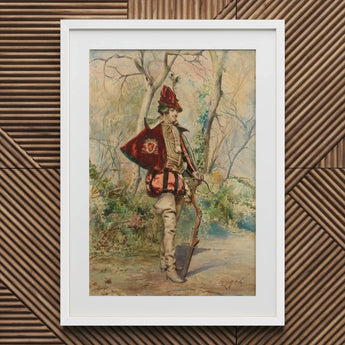 Archer - Casimiro Tomba Art Print / Canvas 19th-century Military Officer’s Uniform Framed Tomba’s, Prints