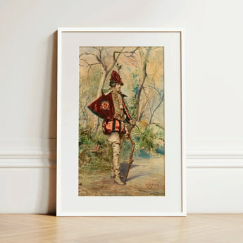 Archer - Casimiro Tomba Art Print / Canvas Framed Vintage-style Illustration Soldier Red Gold Uniform Hat Tomba’s, Prints