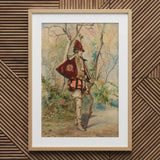Archer - Casimiro Tomba Art Print / Canvas Wooden Framed Watercolor Painting Man Historical Attire Tomba’s, Prints
