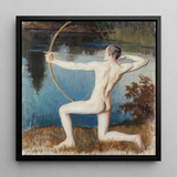 Archer - Vaino Blomstedt Art Print / Canvas, 12x12’’ / 31x31cm / Black Frame, Posters Prints & Visual Artwork, Toby Leon