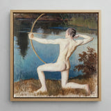 Archer - Vaino Blomstedt Art Print / Canvas, 12x12’’ / 31x31cm / Natural Frame, Posters Prints & Visual Artwork, Toby Leon
