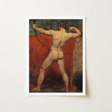 Archer - William Etty Art Print / Canvas Etty’s Brush Tears, Hot Coal Pulled, Nude Male Figure, Arm Thrown Wide, Prints