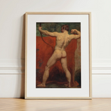 Archer - William Etty Art Print / Canvas Framed Art Print Muscular Nude Male Figure Dynamic Etty’s Brush Tears, Hot Coal Pulled, Figure,