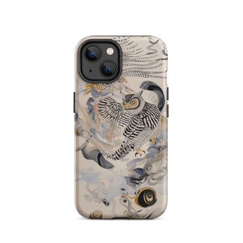 Archimedes - Surreal Owl Art Phone Case, Iphone 14 / Matte, Mobile Cases, Toby Leon