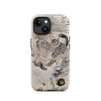 Archimedes - Surreal Owl Art Phone Case, Iphone 15 / Matte, Mobile Cases, Toby Leon
