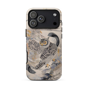 Archimedes - Coque iPhone art hibou surréaliste, 17 Pro Max / Mat, Coques de téléphone portable, Toby Leon