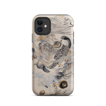 Archimedes - Surreal Owl Art Phone Case Iphone 11 / Matte Owl-themed Phone Case Surreal Owl Art, Ether, Each Wingbeat Scribbling, Visual