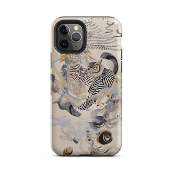 Archimedes - Surreal Owl Art Phone Case Iphone 11 Pro / Matte Owl-themed Smartphone Case Surreal Owl Art, Ether, Each Wingbeat Scribbling,