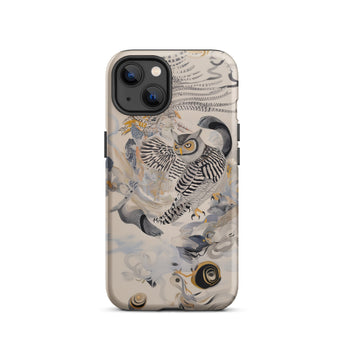 Archimedes - Surreal Owl Art Phone Case Iphone 13 / Matte Owl-themed, Ether, Each Wingbeat Scribbling, Visual Riddle Disguised Mobile Cases