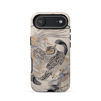 Archimedes - Surreal Owl Art Phone Case Iphone 17 Air / Matte Iphone 12 Case Owl Design Black White Surreal Art, Ether, Each Wingbeat
