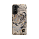 Archimedes - Surreal Owl Art Phone Case Samsung Galaxy S21 Fe / Matte Sleek Phone Case Detailed Black-and-white Illustration Owl Amidst