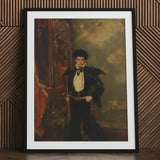 Armand - Gay Hispanic Vampire Art Print / Canvas Black-framed Portrait Man Ornate Dark Formal Attire Sword, Gothic, Lore Prints