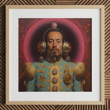 Armando - Gay Mexican Astronaut Art Print / Canvas, 12x12’’ / 31x31cm / Natural Frame / Matboard, Posters Prints & Visual Artwork, Toby Leon