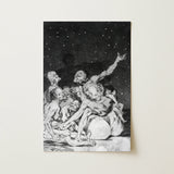 Arrival of Dawn and the Break-up a Witches’ Gathering - Francisco De Goya Fine Art Print / Canvas Black-and-white Print Dramatic Scene
