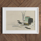 Art Supplies - Kamisaka Sekka Meiji Print, 18x12’’ / 46x31cm / Unframed, Framed Artwork Life Vases Papers Scattered Objects