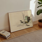 Art Supplies - Kamisaka Sekka Meiji Print, 30x20’’ / 76x51cm / Unframed, Framed Minimalist Artwork Vase Flowers Containers Muted Tones