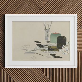 Art Supplies - Kamisaka Sekka Meiji Print / Canvas, 30x20’’ / 76x51cm / White Frame / Matboard, Posters Prints & Visual Artwork, Toby Leon