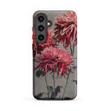 Asa–dsuma–bune - Kazumasa Ogawa Floral Phone Case Samsung Galaxy S24 Plus / Matte Phone Case Detailed Illustration Vibrant Red Pink