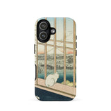 Asakusa Ricefields and Torinomachi Festival - Utagawa Hiroshige Phone Case Iphone 17 / Matte Iphone 12 Case Cat Design Black White Color