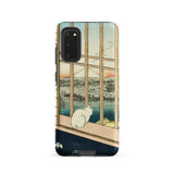 Asakusa Ricefields and Torinomachi Festival - Utagawa Hiroshige Phone Case Samsung Galaxy S20 / Matte Phone Case White Cat Windowsill