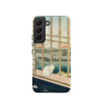 Asakusa Ricefields and Torinomachi Festival - Utagawa Hiroshige Phone Case Samsung Galaxy S22 / Matte Phone Case White Rabbit Windowsill