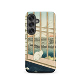 Asakusa Ricefields and Torinomachi Festival - Utagawa Hiroshige Phone Case Samsung Galaxy S25 / Matte Phone Case White Rabbit Windowsill