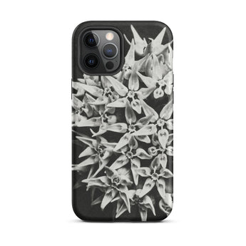 Asclepias Speciosa - Karl Blossfeldt Phone Case Iphone 12 Pro Max / Matte Black White Floral Phone Case Karl Blossfeldt Photo, Monochrome