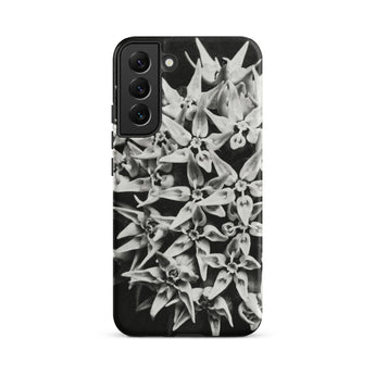 Asclepias Speciosa - Karl Blossfeldt Phone Case Samsung Galaxy S22 Plus / Matte Black White Floral Phone Case Dense Cluster Star-shaped