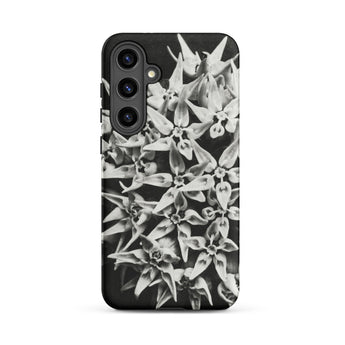 Asclepias Speciosa - Karl Blossfeldt Phone Case Samsung Galaxy S24 Plus / Matte Black White Floral Phone Case Dense Cluster Stylized Karl