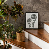 Aspidium Filix Mas (shield Fern Fronds) - Karl Blossfeldt Art Print / Canvas Framed Black White Artwork Two Curled Fronds, Shield, Prints