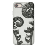 Aspidium Filix Mas (shield Fern Fronds) - Karl Blossfeldt Phone Case Iphone 8 / Matte Fern-patterned Phone Case Karl Blossfeldt, Aspidium