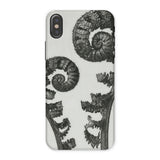 Aspidium Filix Mas (shield Fern Fronds) - Karl Blossfeldt Phone Case Iphone x / Matte Fern-patterned Phone Case Karl Blossfeldt, Aspidium