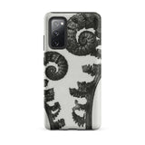 Aspidium Filix Mas (shield Fern Fronds) - Karl Blossfeldt Phone Case Samsung Galaxy S20 Fe / Matte Black White Fern-patterned Phone Case