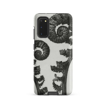 Aspidium Filix Mas (shield Fern Fronds) - Karl Blossfeldt Phone Case Samsung Galaxy S20 / Matte Black White Fern-patterned Phone Case