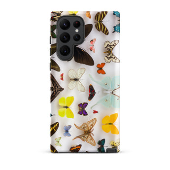 Assorted Lepidoptera - Butterfly Taxonomy Phone Case, Samsung Galaxy S22 Ultra / Matte, Mobile Cases, Toby Leon