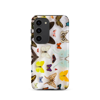 Assorted Lepidoptera - Butterfly Taxonomy Phone Case, Samsung Galaxy S23 / Matte, Mobile Cases, Toby Leon