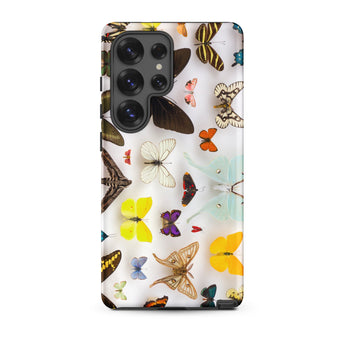 Assorted Lepidoptera - Butterfly Taxonomy Phone Case, Samsung Galaxy S25 Ultra / Matte, Mobile Cases, Toby Leon