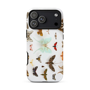 Assorted Moths - Flying Creatures Taxonomy Phone Case, Iphone 17 Pro Max / Matte, Mobile Cases, Toby Leon