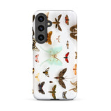 Assorted Moths - Flying Creatures Taxonomy Phone Case, Samsung Galaxy S24 Plus / Matte, Mobile Cases, Toby Leon