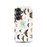Assorted Moths - Flying Creatures Taxonomy Phone Case, Samsung Galaxy S25 / Matte, Mobile Cases, Toby Leon