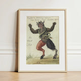 Astaroth - Compendium of Demonology Art Print / Canvas Framed Vintage Illustration Demonic Figure Horns Dark Skin, Grim Grimoire Hand,