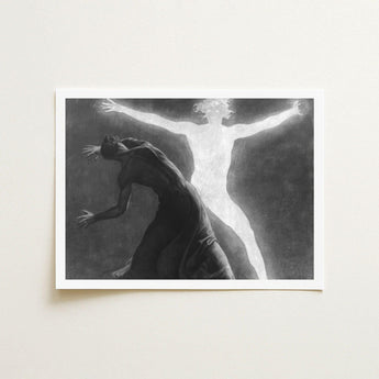 Astral Man - Sascha Schneider Art Print / Canvas Hypnotist Exudes Sculptural, Invisible Current, one Prints