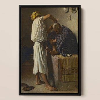 At the Barber Shop - Leon Bonnat Art Print / Canvas, Prints