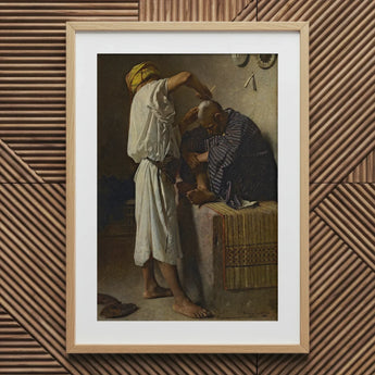 At the Barber Shop - Leon Bonnat Art Print / Canvas, Prints