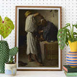At the Barber Shop - Leon Bonnat Art Print / Canvas, Prints