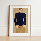 Athlete - Edward Penfield Art Print / Canvas, 12x18’’ / 31x46cm / White Frame / Matboard, Posters Prints & Visual Artwork, Toby Leon