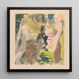 Athletes Dressing - John Copley Art Print / Canvas, 12x12’’ / 31x31cm / Black Frame, Posters Prints & Visual Artwork, Toby Leon