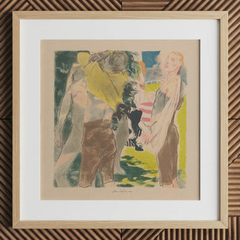 Athletes Dressing - John Copley Art Print / Canvas, 12x12’’ / 31x31cm / Natural Frame / Matboard, Posters Prints & Visual Artwork, Toby Leon