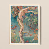 Autumn Scattering Leaves - John La Farge Art Print / Canvas, 12x16’’ / 31x41cm / Natural Frame, Posters Prints & Visual Artwork, Toby Leon